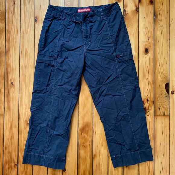 Vintage Y2K 2000s Union Bay Navy Blue Cargo Pants Size 9 - Picture 1 of 5